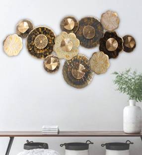 Stark Décor Sculpted Metal Wall Art – Contemporary Wall Decoration Enamel 23 inch x 48 inch Painting