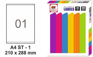First Click sticky paper Label a4 size ST1 Sticky Papers Self-Adhesive Pack of 100 sheets Paper Label