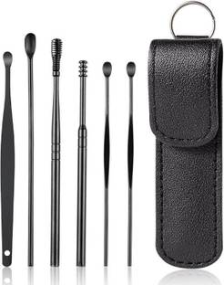 FROXY CARTS Ear Wax Cleaning Tools Kit Set With Leather Pouch Spring Curette Earwax Remover