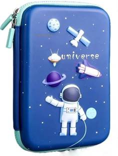 Mira Farmcraft 3D Space Design Embossed EVA Cover Stationery Pouch Case with Compartment Space Art EVA Pencil Box