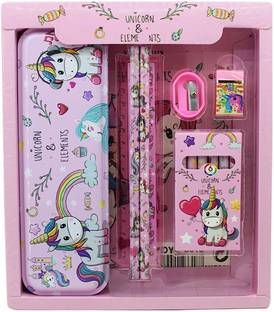 Aganta ST GIFT-SET 8015 unicorn Art Metal Pencil Box