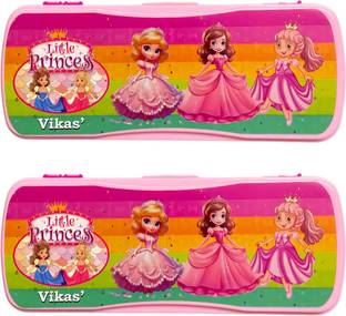 Vikas Vikas Maxo Box Girl Doll Little Princess Graphic Theme Art Plastic Pencil Boxes