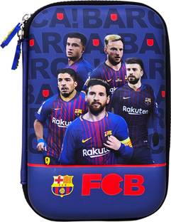 Parteet Premium Quality 7D Empossed FCB Pencil Pouch with Zipper Lock and Birthday Party Return Gifts For Kids Art EVA Pencil Box