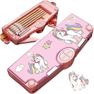Aekko Unicorn Pencil Box for Boys Girls Kids Geometry Box