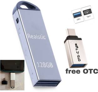 Realstic V220w good 128 GB Pen Drive Compatible with Laptop, Desktop Computer, Tablet, Audio Player USB 2.0, USB 3.0 Metal Case