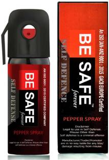 BE SAFE Forever Self Defence Pepper Spray for Security Guard, Armed Force/Police & Civilian Pepper Stream Spray
