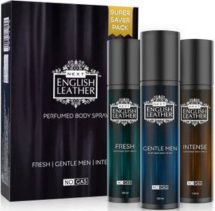 Next Care English Leather Fresh Intense Gentlemen (Pack of 3) Long Lasting Perfume  -  360 ml