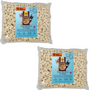 Aviean International Pet Puppy (0.7kg + 0.7kg) White Milk Calcium Biscuits For Dog 1.4 kg (pack Of 2) Milk 2 kg (2x1 kg) Dry New Born, Young, Adult, Senior Dog & Cat Food