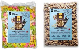 Aviean International 1.4Kg 0.7 Kg Chicken + 0.7 Kg Multicolor Dog Biscuits (Combo Pack Of 2) Chicken 2 kg (2x1 kg) Dry New Born, Young, Adult, Senior Dog Food