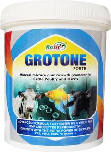 REFIT ANIMAL CARE Chelated Mineral Mixture For Cow, Cattle, Pig, Fish, Poultry & Livestock,Grotone Pet Health Supplements