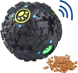 Petfun Squeaky Treat Ball Toy for Dogs – Interactive Toy with Bone Texture – Sound Ball Plastic Chew Toy, Training Aid, Treat Dispensing Toy, Squeaky Toy For Dog & Cat