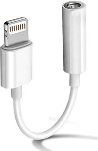 VELORA White White Lightning Male Phone Audio Connecter 3.5mm Jack Phone Converter Phone Converter