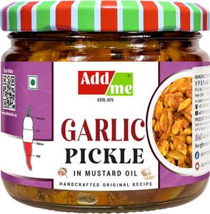 Add me Home Made Garlic Pickle 300gm Lassan Lahsun Ka Achar Tasty Pickle Glass Pack Garlic Pickle