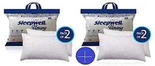 Sleepwell Pillow Set || Comfort And Support Pillow Microfibre Solid Sleeping Pillow Pack of 2
