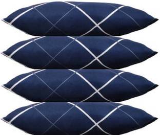 LIPONOS LUXURY Polyester Fibre Stripes Sleeping Pillow Pack of 4