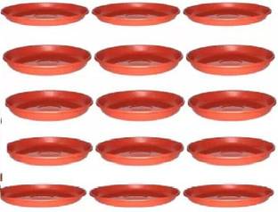 spyLove Flower Pot Saucer Base Planter Tray 6 inch Terracotta Plant Container Set