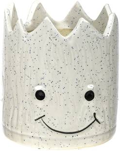 OriginalCeramics SMILE PRINTED MEDIUM SIZE CERAMIC POT Plant Container Set