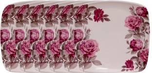 CARNIVAL SQUARE LITO MODEL NO-004, 10 INCH FULL PLATE SET 6 PCS OF MELAMINE Dinner Plate