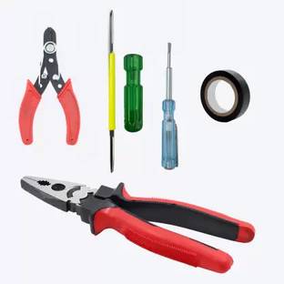 Ubod 8"inch Combination Plier, Wire Cutter,Line Tester, Screwdriver, Electrical Tape Lineman Plier