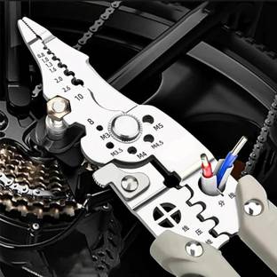 PRANSHI ENTERPRISE All in 1 Multifunction Stainless Steel Wire Stripper/Wire Crimping Tool Diagonal Plier