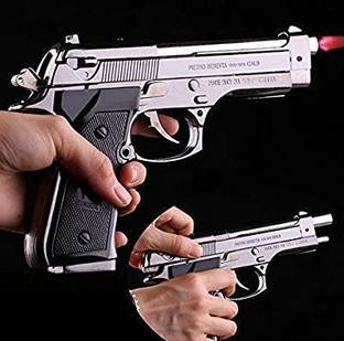 Treasurer Reloaded Barrel Pull Back Function | Heavy Metal Gun Lighter With Leather Cover| myfirstdot Pocket Lighter