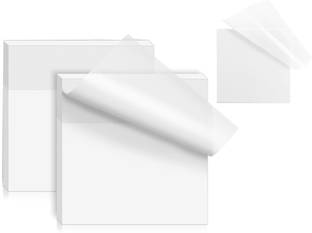 ShreejiSupplies Transparent Sticky Notes Self-Stick Note Pads 100 Sheets Regular, 1 Colors