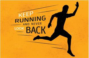 Keep Running Gym Quotes Poster Art | Gym Motivation Posters Paper Print