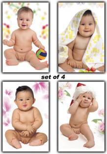 Poster N Frame Textured Cute Baby Poster for Pregnant Women & Expecting Mothers Smiling Baby Posters New Born Baby poster with Water Splash Proof 12inch x18 inch Paper Print