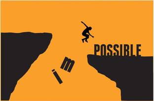Impossible Gym Quotes Poster Art | Gym Motivation Posters Paper Print