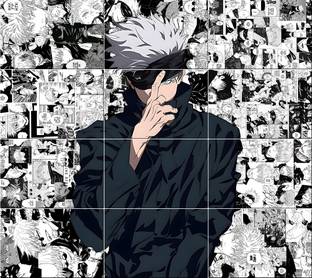Set of 12 Satoru Gojo Manga Style Panels for Wall Art Jujutsu Kaisen (Size A4) 350GSM Fine Art Print