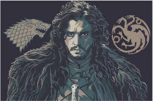 Jon Snow Poster Art | Game Of Thrones Posters For Room Paper Print