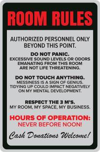 Room Rules Poster | Funny Posters For Room Paper Print