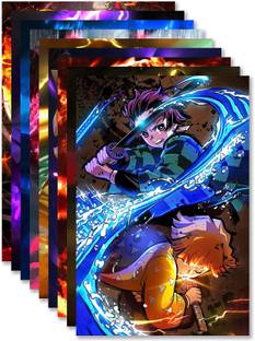 Anime poster Set of 10 Mix Anime Wall Posters for Room Size A4 Fine Art Print