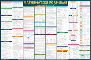 Maths Concept and Formulas Wall Chart For Various Exams Quick Revision Latest Poster NEET JEE UPSC And Competitive Exams Formulae Photographic Paper