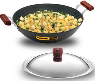 Hawkins Deep-Fry Pan, (AD50S) Kadhai 33 cm diameter with Lid 5 L capacity