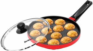 Hawkins Nonstick Appe Pan with Glass Lid, 12 Cups, 22 cm NA Pan 22 cm diameter 0.1 L capacity