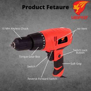 LEOFAST PROFESSIONAL Screw Driver Drill LFT-1204 WITH 3 Month WARRENTY Screw Driver Drill LFT-1204 WITH 3 Month WARRENTY Pistol Grip Drill