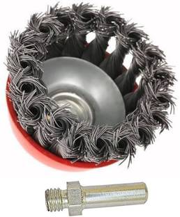 Kshivi Twisted Cup Brush For Polishing For 4-Inch Angle Grinder With Drill Attachment Power & Hand Tool Kit
