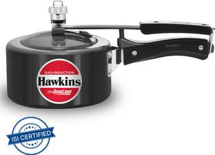 Hawkins Instaa Tall Body Cooker, Black (IIH15) 1.5 L Inner Lid Induction Bottom Pressure Cooker