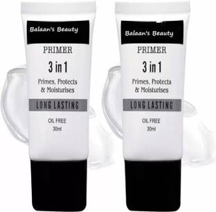balaan's beauty bazar Professional Waterproof Combo Pore Primer Combo PAck of Two (600 ml) Primer  - 60 ml