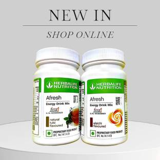 HERBALIFE AFRESH ENERGY DRINK-TULSI,ELAICHI(PACK OF 2) Energy Bars