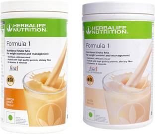 HERBALIFE Formula 1 Shake Mix- Orange Cream Flavor & Vanilla Flavor For Weight Loss Plant-Based Protein