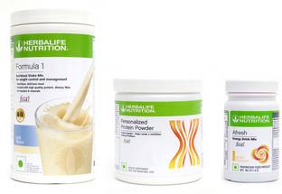 HERBALIFE FORMULA 1 KULFI (500g)+ PROTIEN POWDER (200g)+ AFRESH GINGER (50g) SET OF 3 PCS Plant-Based Protein