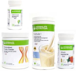 Herbalife Nutrition FORMULA1 KULFI PROTIEN 200 AFRESH ENERGY DRINK TULSI 50 G + CELL U LOSS Plant-Based Protein