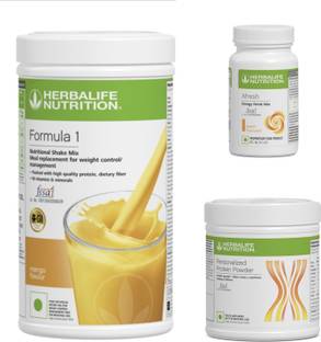 HERBALIFE Formula1 Nutrition Mango 500g Protine Powder 200g & Peach Afresh 50g Plant-Based Protein