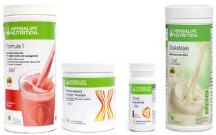 HERBALIFE FORMULA1STRAWBERRY500PROTIEN200GAFRESHENERGY DRINK ELAICHI 50 G SHAKEMATE 500 G Protein Shake