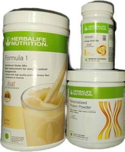 HERBALIFE F1 Shake Vanilla + Protein Powder 200 G + Afresh - Ginger Protein Shake
