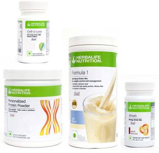 Herbalife Nutrition FORMULA1 KULFI PROTIEN 200 AFRESH ENERGY DRINK ELAICHI 50 G + CELL U LOSS Plant-Based Protein