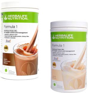 HERBALIFE Formula 1 Protein Shake Chocolate + Vanilla Plant-Based Protein