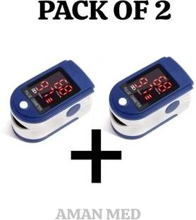 Aman Med Oxygen Saturation Monitor, Heart Rate and SpO2 Level Oxygen Meter (Pack of 2) Pulse Oximeter